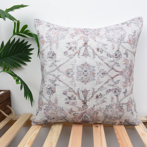 Pillow for Couch, Kilim Pillow, Beige Pillow, Patterned Pillow, Classic Stripe Design Pillow, Interior Designer Pillow, Pillow for Sofa,