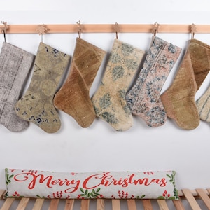 Handwoven Stocking, Lovely Traditional Kilim Stocking, Kilim Stockings, Decorative Stocking, Fireplace Decor Santa Socks, Wall Hanging Socks