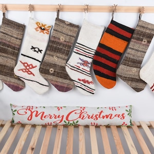 Lovely Traditional Kilim Stocking, Kilim Stockings, Decorative Stocking, Fireplace Decor Santa Socks, Handwoven Stocking, Wall Hanging Socks