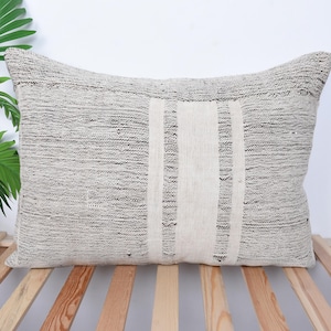 Boho Pillow, Pillow for Sofa, 20x28 Pillow for Couch, Vintage Pillow, Brown Cushion Case, Bohemian Lumbar Pillow, Patchwork Pillow,