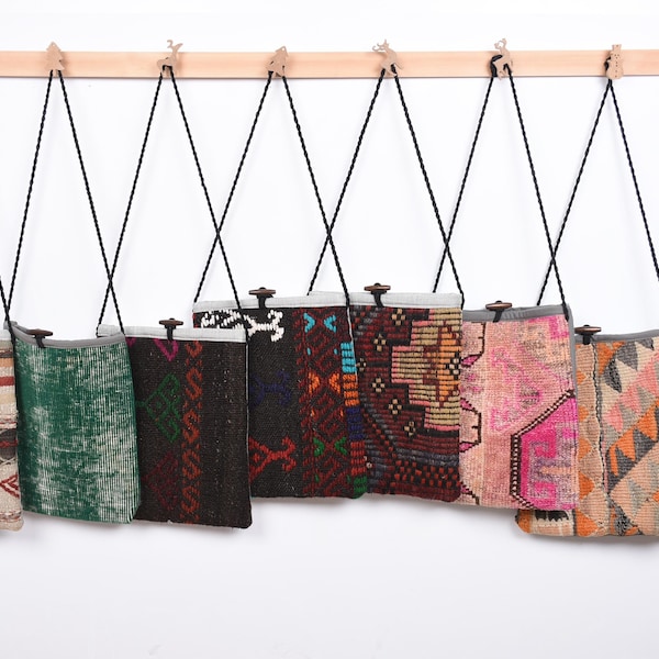 Vintage tas, hygiënetas, wasbare tas, 12 x 14 inch, Turkse kelimtas, reistas, kelimtas dames, handgemaakte kelimtas, strandtas,