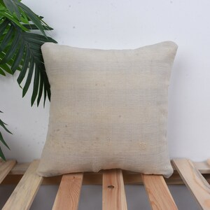 Travesseiro para sofá, travesseiro para sofá, almofada kilim artesanal 12x12, capa de travesseiro boho, capa de almofada branca, travesseiro monocromático simples,