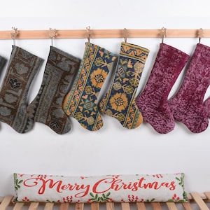 Kilim Stockings, Family Christmas Stockings, Perfect Gift for Christmas, Christmas Stockings, Traditional Kilim Stocking, Boho Stocking,