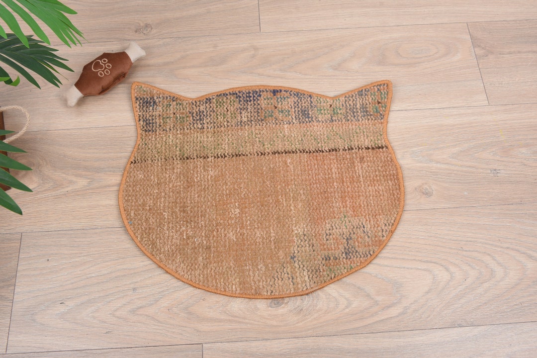 Feeding Kilim Pad, Custom Rug Peds, Cat Food Pad, Red Mat, Rug Mat ...