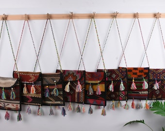 Chic Bag, Traditional Bag, 11x12 İnches, Vintage Bag, Hygienic Bag, Washable Bag, Woman Kilim Bag, Handmade Rug Bag, Best Gift For Her,