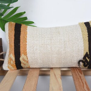 Poduszka dekoracyjna Vintage Kilim, Poduszka Vintage Kilim, Poduszka Boho 8x16, Poduszka Vintage, Poduszka Beżowa, Poduszka lędźwiowa Vintage Turkish,