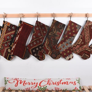 Wall Hanging Socks, Lovely Traditional Kilim Stocking, Kilim Stockings, Decorative Stocking, Fireplace Decor Santa Socks, Handwoven Stocking