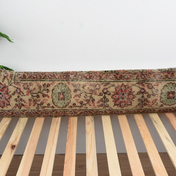 Kilim Kissen, Wohnkissen, 12x48 Vintage Dekokissen, Kissen für Couch, Beige Kissen, Türstopper Kissen, Teppichkissen,