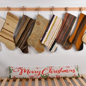 Xmas Stocking, Kilim Christmas stockings, Vintage Stocking, Decorative Christmas Stocking, Kilim Stocking Decor, Organic Stocking