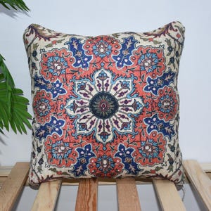 Federa per cuscino Kilim, cuscini Boho, cuscini di design d'interni, cuscini per arredamento, federa per cuscino in cotone, cuscino per auto, cuscino in stile vintage.
