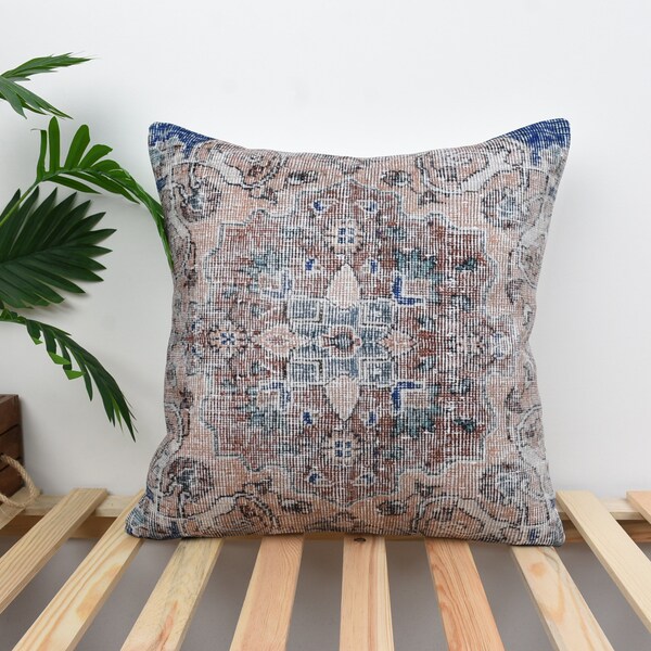 Vintage Design Pillow, Kilim Pillow Cover, Antique Pattern Pillow, Decorative Pillow, Pillow for Couch, Cushion Cover, Decor Pillow,