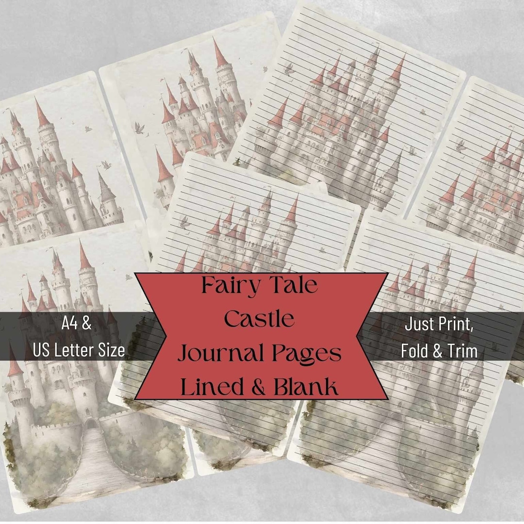 lined-blank-fairy-tale-journal-pages-junk-journal-neutral-etsy