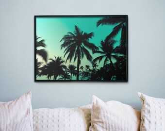 Tropical Palm Tree Landscape Photo Art Print (Digital Download)