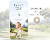 Hole In One Golf First Birthday Invitation, Editable Video Template