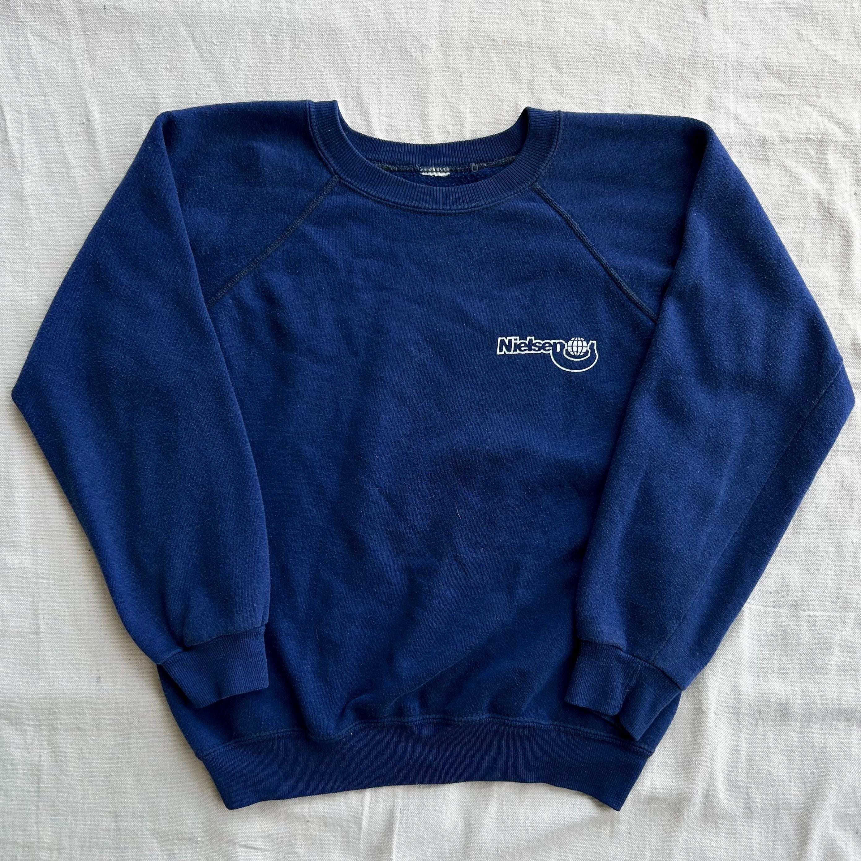 70s VINTAGE 半袖 スウェット SWEAT USA線 XL ネイビー