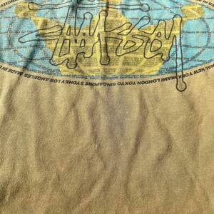 Vintage 90s Stussy Skate T Shirt S Faded brown graphic tee skateboarding made in USA image 4