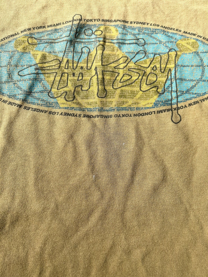 Vintage 90s Stussy Skate T Shirt S Faded brown graphic tee skateboarding made in USA image 4