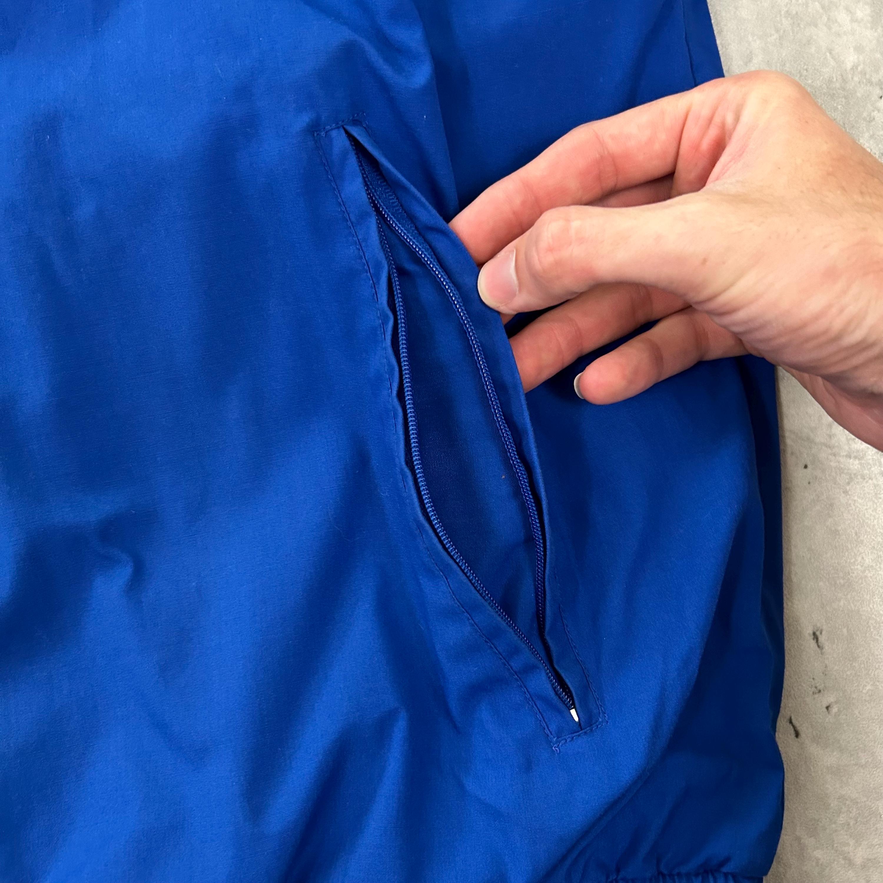 Vintage Y2K Adidas Track Jacket (M) Blue Black White Zip up