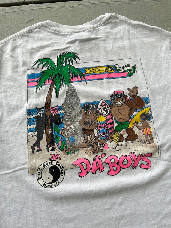 Vintage 90s T&C Surf Designs Hawaii T Shirt (M) D… - image 5