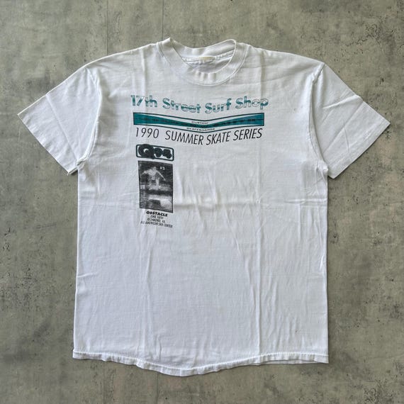 Vintage 90s 17th Street Surf Shop Summer Skate Series T