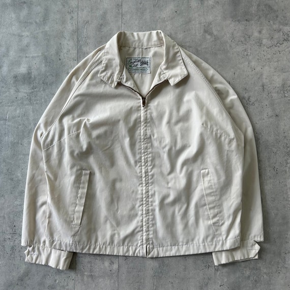 Vintage 1950s White Cream Harrington Jacket M English Mist Zip up Coach Made in USA Etsy