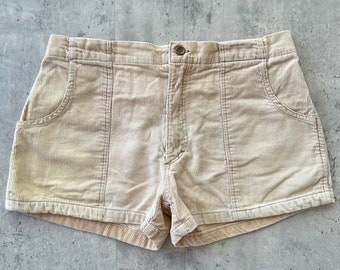 Vintage 70s Weeds Corduroy Surf Shorts (36) Beige cream Ocean Pacific style