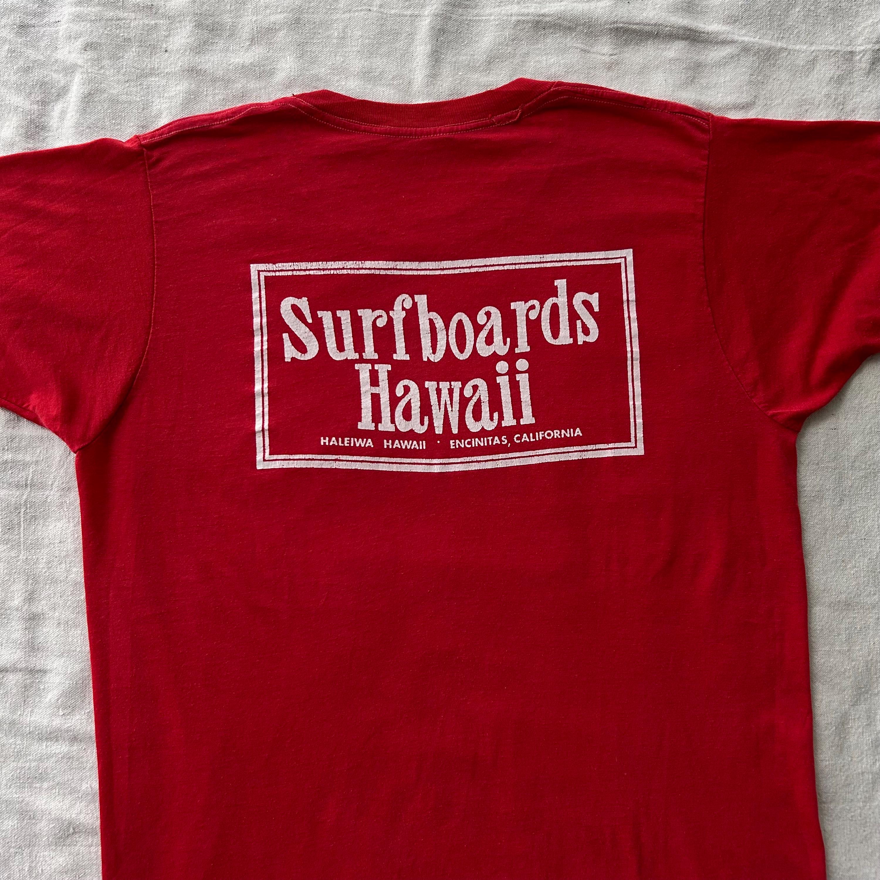 Vintage 70s Surfboards Hawaii T Shirt (XL) Red Thin Graphic Tee 