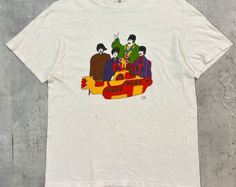 Vintage 70s The Beatles t shirt (L) Yellow Submarine Rare graphic tee made in USA