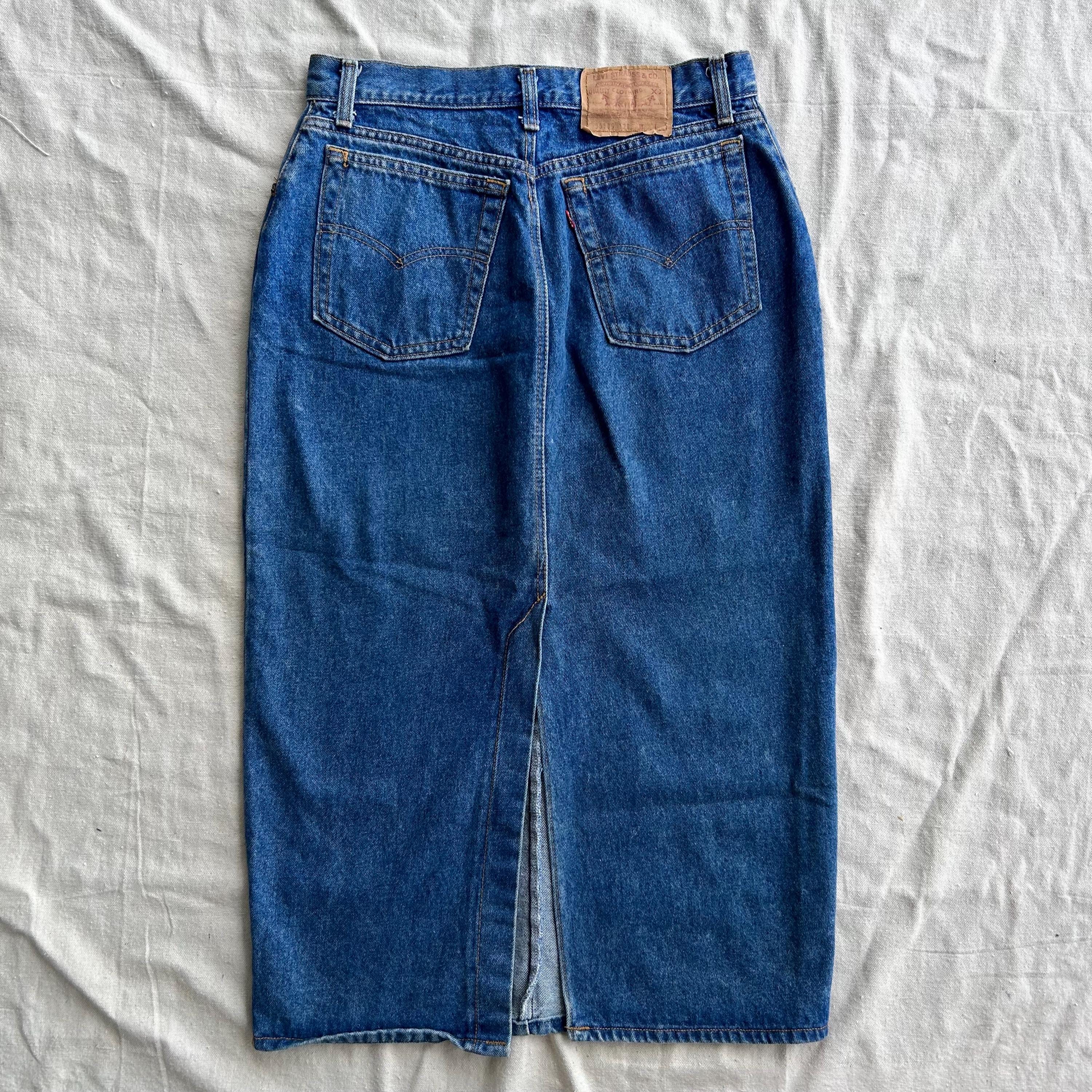 Vintage Lee Riders Jeans Denim Skirt Womens Medium