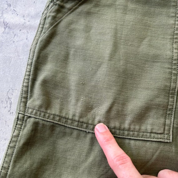 Vintage 60s Military OG-107 Pants (31x29) Green U… - image 7