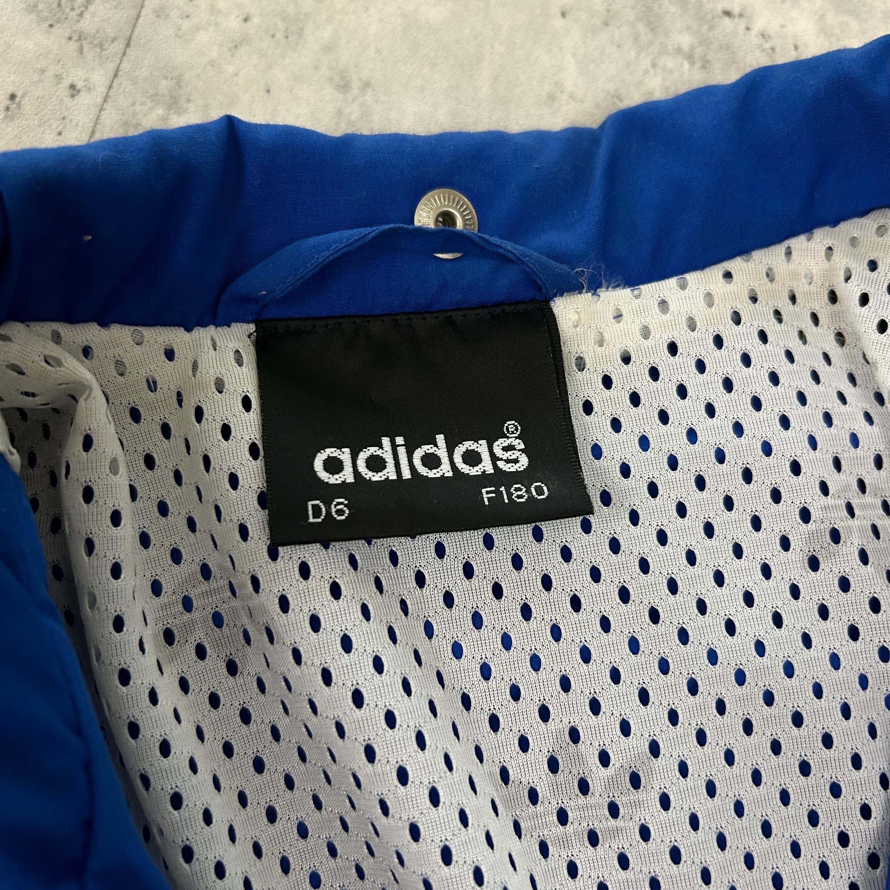 Vintage Y2K Adidas Track Jacket (M) Blue Black White Zip up