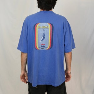 Vintage 90s Billabong surf t shirt XL blue ski graphic tee made in USA image 1