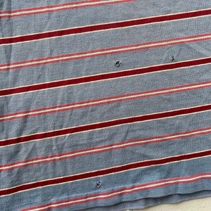 Vintage 60s Striped T shirt M Grey red The inn shop by Penneys Towncraft 100% cotton made in USA pocket tee image 6