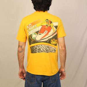 Vintage 80s Jet Ski Puerto Rico T Shirt M Yellow Sea Doo Made in USA image 1