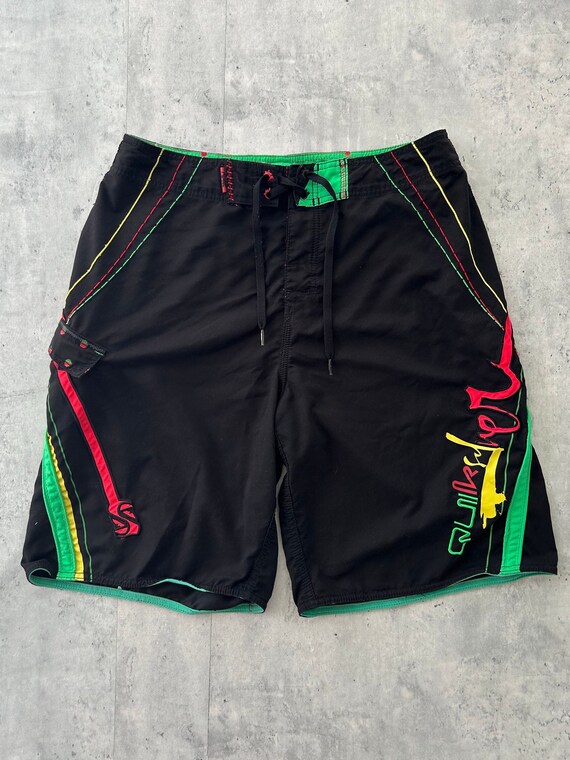 Vintage Y2K Quiksilver Boardshorts (33) black Gree