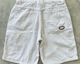 Vintage 90s Billabong Corduroy Shorts (31) White baggy surf made in USA