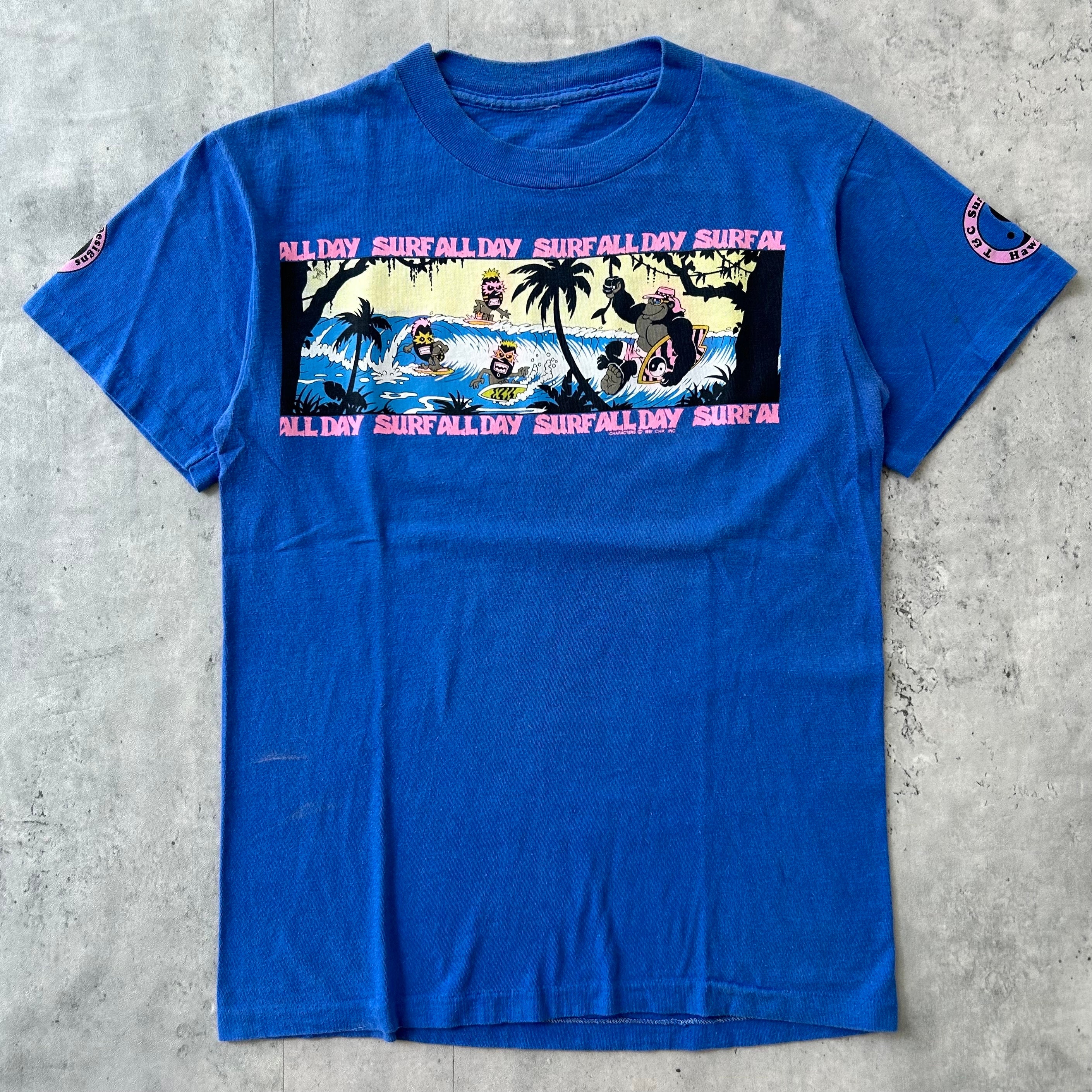 Vintage 80s T&C Surf Designs Hawaii T Shirt (M) Blue Wrap Vintage 80s T&C Surf Designs Hawaii T Shirt (M) Blue Wrap