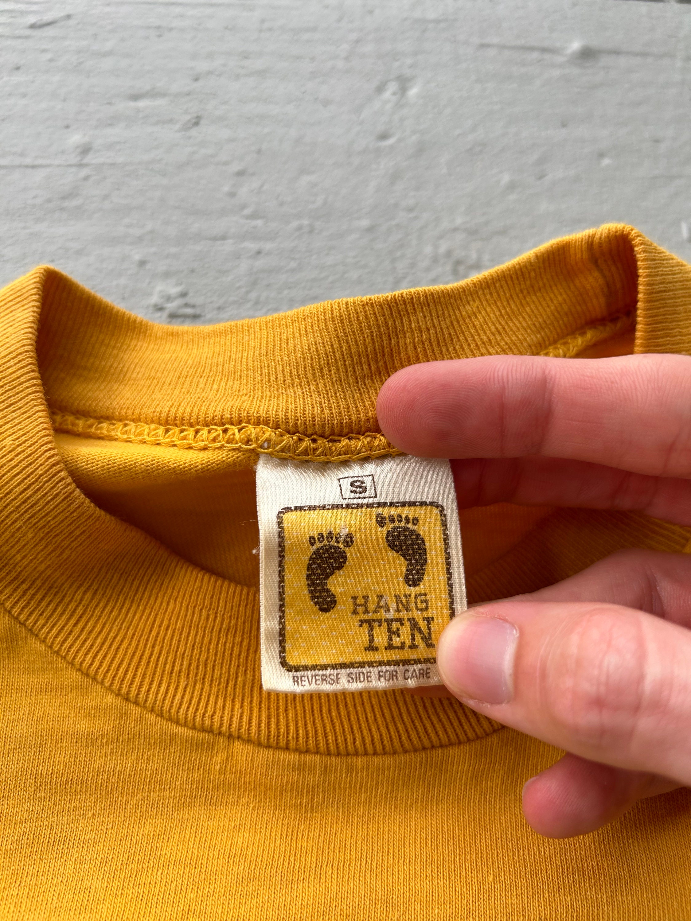 Vintage 70s Hang Ten Surf T Shirt (S) Double Sided Surfer Vintage 70s Hang Ten Surf T Shirt (S) Double Sided Surfer
