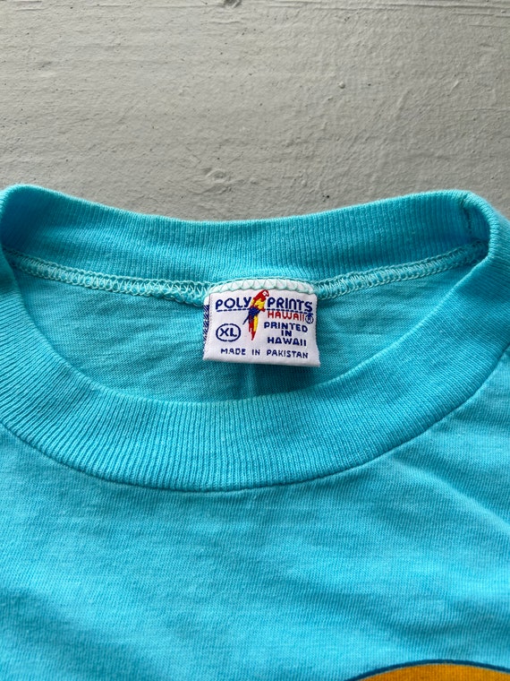 Vintage 80s Maui Hawaii T Shirt (XL) Light blue 1… - image 3