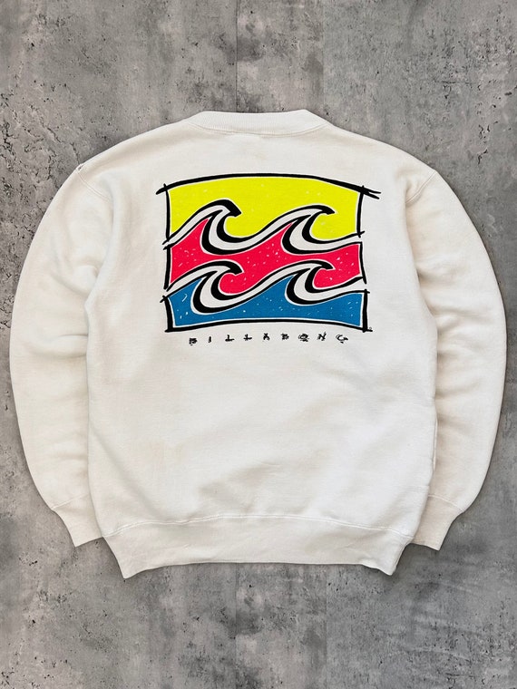 Vintage 90s Billabong surf Sweatshirt (S) White Cr