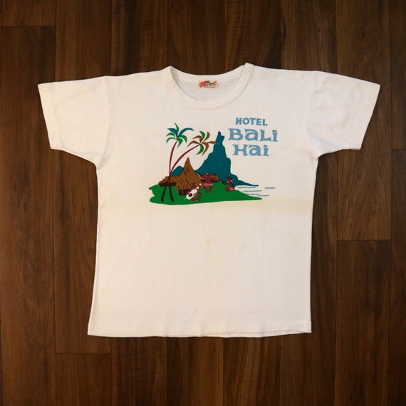 Vintage 60s Hotel Bali Hai T Shirt Liki Tiki Crew… - image 1