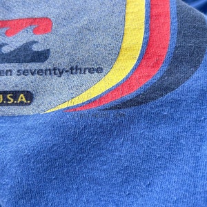 Vintage 90s Billabong surf t shirt XL blue ski graphic tee made in USA image 5