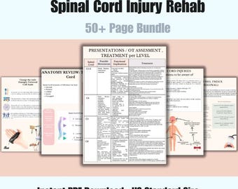 Digital Comprehensive Guide to Assessment and Intervention in Occupational Therapy, Spinal Cord Injury, SCI, OT, Acute, NBCOT, Rehab