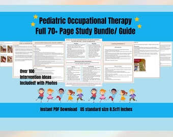 Digital Comprehensive Pediatric Occupational Therapy Guide to Assessment and Intervention/ OT/ School/ Study Guide/ Student/Notes/Rehab/Uni