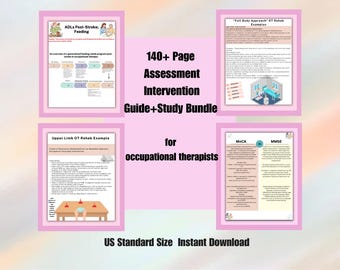 Guide numérique complet d'évaluation et d'intervention en ergothérapie, AVC, réadaptation, AVQ, NBCOT, aigu, notes