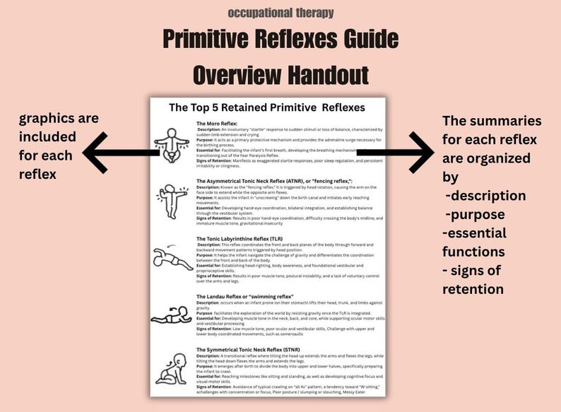 Retained Primitive Reflexes Guide: Pediatric OT Integration Notes ...