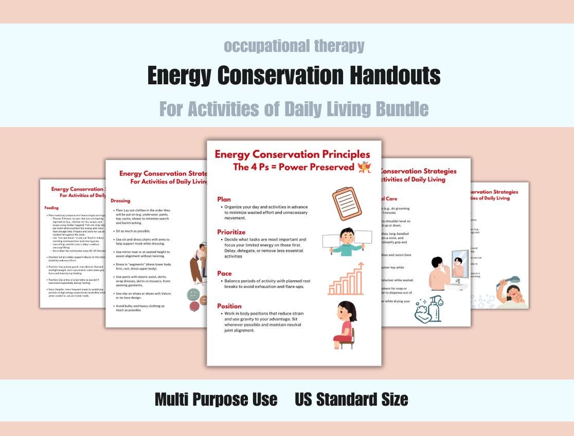 Energy Conservation Techniques for Activities of Daily Living| OT Adls ...