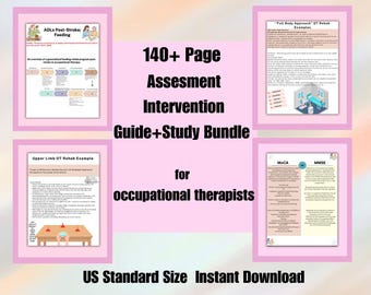 Digital Comprehensive Guide to Assessment and Intervention in Occupational Therapy, Stroke, Rehab, ADL, NBCOT, Acute, Notes