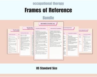 Key Frames of Reference in Occupational Therapy, ADL, Concepts, OT, Rehab, ADL , Therapy notes, Documentation, Assessment, Intervention