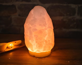 Natural Himalayan Salt Lamp In Various Sizes Relaxing Decor, Soothing Glow, Wellness Lighting Crystal Lamp Pure Pink Salt Lamp